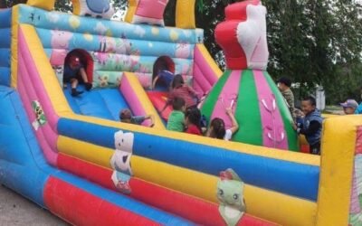 Арашан айыл аймагында 1-июнь Балдарды коргоо күнү балдар үчүн батуттар жана балмуздак уюштурулду