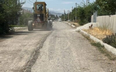 Таш-Дөбөдөгү Кыргыз көчөсүн асфальттоого даярдык башталды